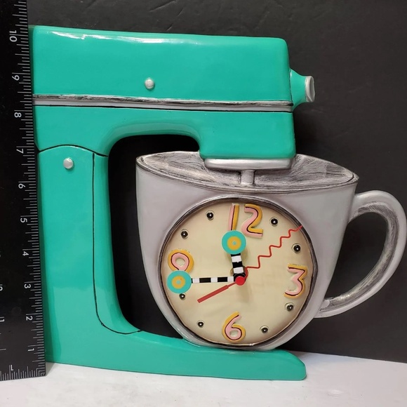 Allen Designs Wall Clock, Retro Whimsical Mixer Clock, PENDULUM IS MISSING - Picture 6 of 10